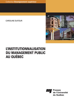 cover image of L' institutionnalisation du management public au Québec
